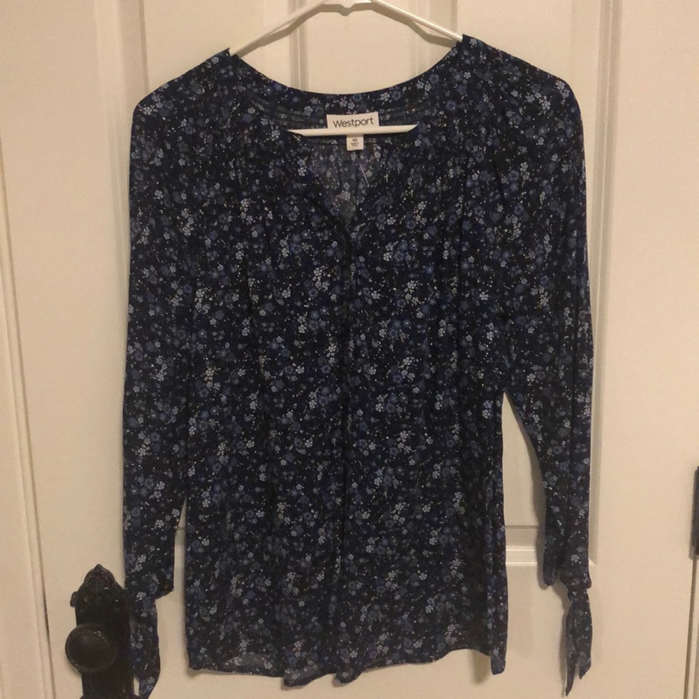 Blue flower shirt